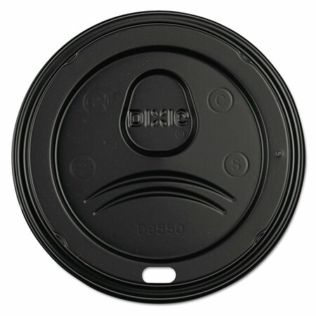 DIXIE Sip-Through Dome Hot Drink Lids, Fits 20 oz to 24 oz Cups, Black, PK1000, 1000PK DIX D9550B